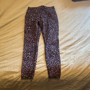 Fabletics Purple and Black Animal Print Leggings